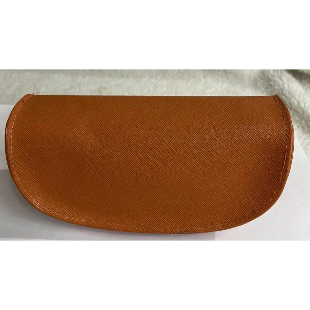 Tory Burch Orange Gold Logo Sunglasses Case Hard Sided